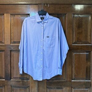 FAÇONNABLE Men’s Large Classic Fine Lavender Dress Shirt Cotton Made in USA